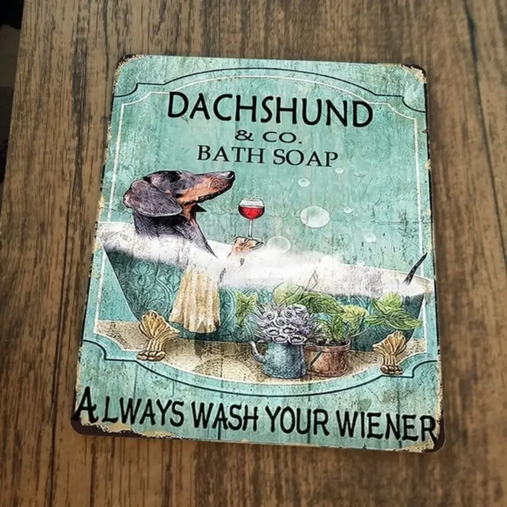Dachshund Bath Soap Always Wash Your‎ Wiener Mouse Pad